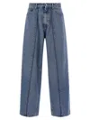 Mm6 Maison Margiela Tailored Denim Trousers With Five Pockets In Blue