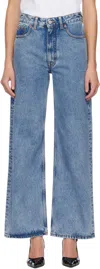 Mm6 Maison Margiela Wide-leg Jeans In Blue