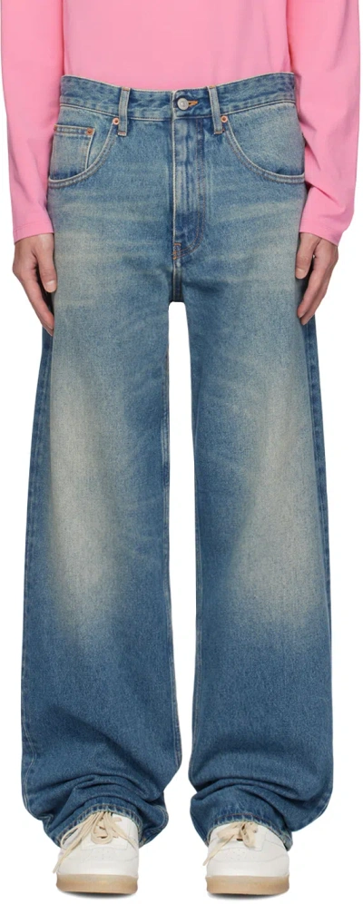 Mm6 Maison Margiela Blue 5 Pockets Jeans In 980 Blue
