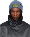 Mm6 Maison Margiela Blue Access Labels Story Beanie In Blue