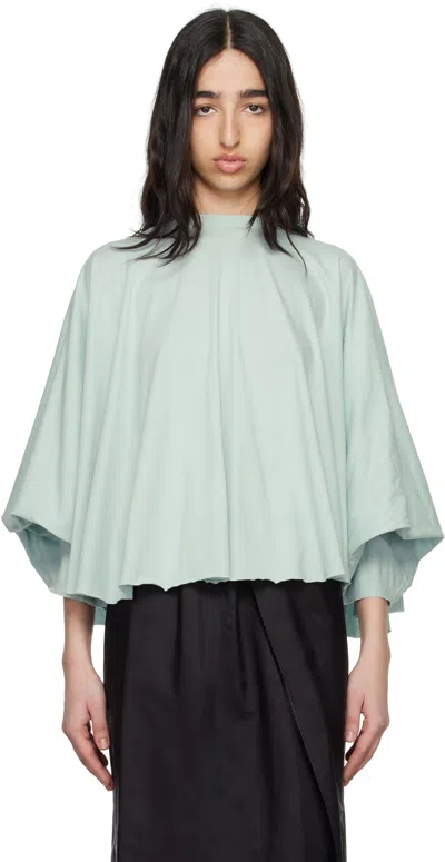 Mm6 Maison Margiela Blue Basic Jersey Long-sleeved T-shirt In 856 Blue Grey