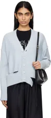 Mm6 Maison Margiela Cut-out Detailed Cardigan In 488 Froth Blue