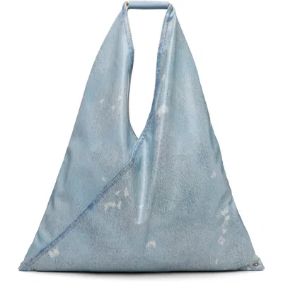 Mm6 Maison Margiela Blue Classic Triangle Tote