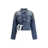 Mm6 Maison Margiela Blue Cotton Denim Jacket In Blue