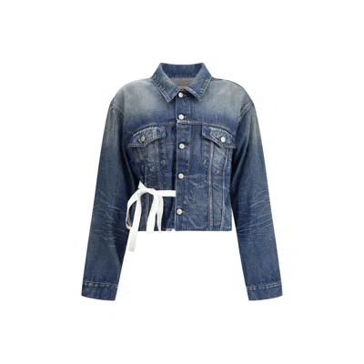 Mm6 Maison Margiela Blue Cotton Denim Jacket