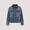 Mm6 Maison Margiela Faded Effect Denim Jacket In Blue