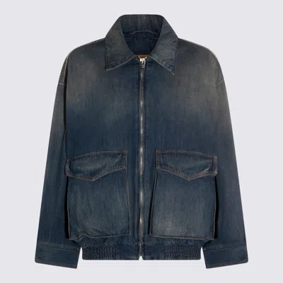 Mm6 Maison Margiela Blue Cotton Denim Jacket