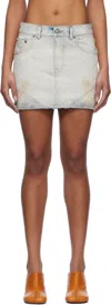 Mm6 Maison Margiela Light Blue Denim Miniskirt In 982 Light Blue