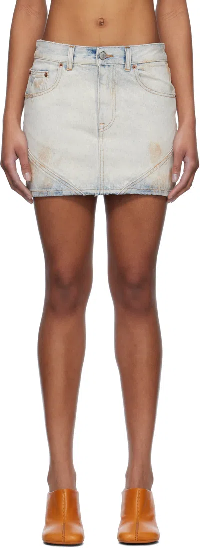 MM6 MAISON MARGIELA BLUE DENIM MINISKIRT