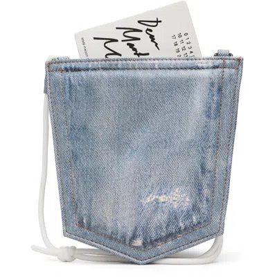 Mm6 Maison Margiela Blue Denim Pocket Pouch