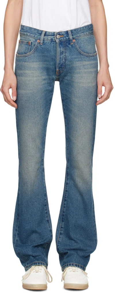 Mm6 Maison Margiela Blue Five-pocket Jeans In 980 Blue