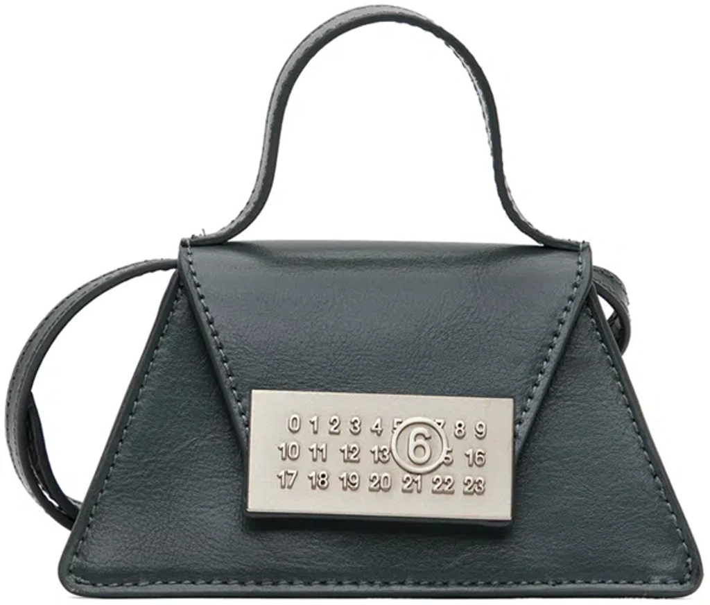 Mm6 Maison Margiela Blue Numeric Mini Crossbody Bag In T8171