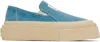 Mm6 Maison Margiela Blue Platform Slip-on Sneakers In T6198 Milky Blue