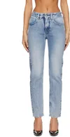 Mm6 Maison Margiela Blue Straight-leg Jeans In Multi