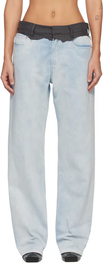Mm6 Maison Margiela Blue Straight-leg Jeans