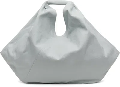 Mm6 Maison Margiela Blue Triangle Tote In T8135 Smoke