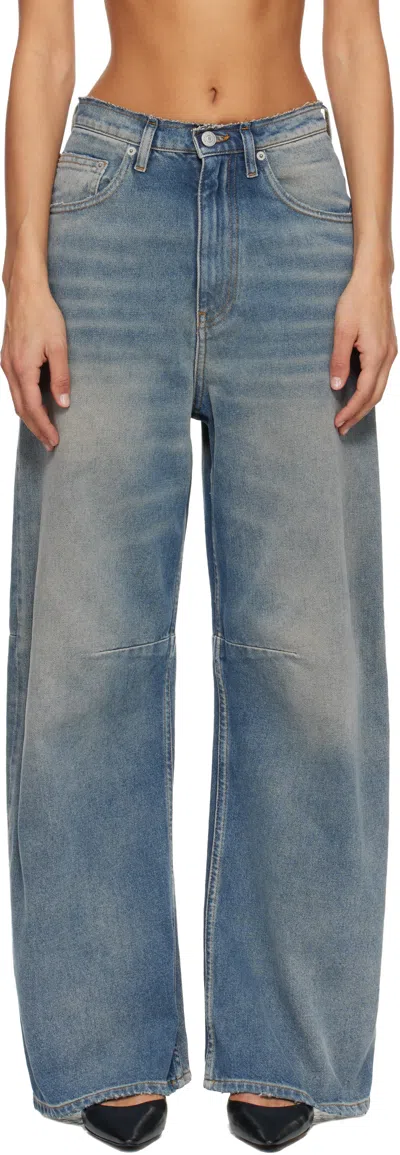 Mm6 Maison Margiela Blue Wide-leg Jeans