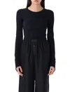Mm6 Maison Margiela Mm6 By Maison Margiela Fringed Bodysuit With Intricate Side Detailing In Black