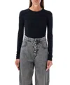 Mm6 Maison Margiela Numbers-logo Long-sleeve Bodysuit