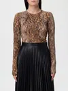 Mm6 Maison Margiela Bodysuit  Woman Color Brown In Brown