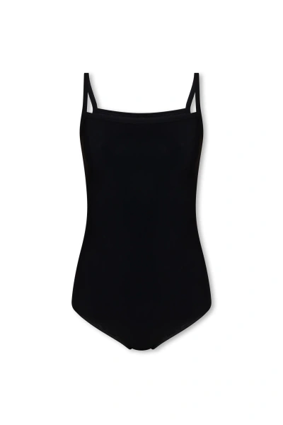 Mm6 Maison Margiela Bodysuit With Shoulder Straps In Black