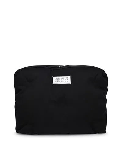 Mm6 Maison Margiela Tracolla Glam Slam In Nylon Nera In Black