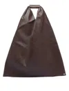 Mm6 Maison Margiela Triangular Shoulder Bag With Minimalist Design And Spacious Interior In Brown
