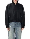 Mm6 Maison Margiela Mm6 By Maison Margiela Black Bomber Jacket In Black