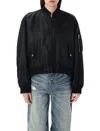 Mm6 Maison Margiela Mm6 By Maison Margiela Black Bomber Jacket In Black