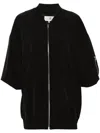 Mm6 Maison Margiela Drop-shoulder Bomber Jacket In Black