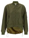 Mm6 Maison Margiela Mm6 By Maison Margiela Hem Bomber Jacket With Contrast Inserts In Green