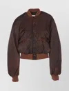 Mm6 Maison Margiela Bomber Jacket With Raglan Sleeves And Pockets In Brown