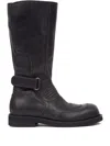 Mm6 Maison Margiela Leather Knee-high Boots In Black