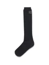 Mm6 Maison Margiela Stretch Viscose Blend Socks In Black