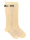 Mm6 Maison Margiela Bootleg Socks In Yellow