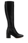 Mm6 Maison Margiela Slip On Knee-high Boots In Black