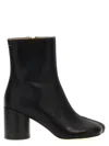 Mm6 Maison Margiela Mm6 By Maison Margiela Stitch-out Leather Ankle Boots In Black
