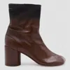 Mm6 Maison Margiela Anatomic Block-heel Boots In Brown