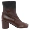 Mm6 Maison Margiela Anatomic Block-heel Boots In Brown