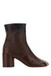 Mm6 Maison Margiela Anatomic Block-heel Boots In Brown