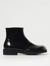Mm6 Maison Margiela Mm6 By Maison Margiela Trunk Leather Ankle Boots With Block Heel In Black