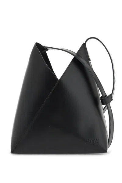 Mm6 Maison Margiela Black Embossed Shoulder Bag In T8013 Black