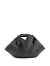 Mm6 Maison Margiela Borsa Giapponese Drappeggiata Mini In Black
