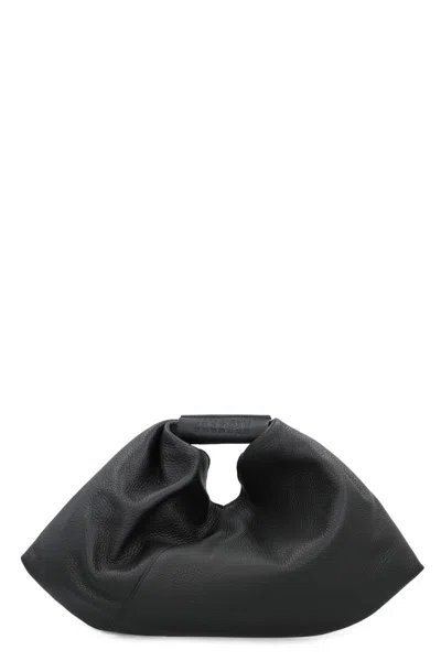 Mm6 Maison Margiela Borsa Giapponese Drappeggiata Mini In Black