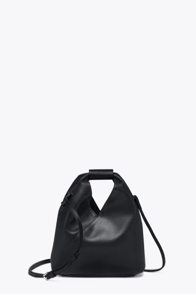 Mm6 Maison Margiela Borsa Mano Black Syntethic Leather Japanese Bag With Shoulder Strap In Nero