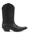 Mm6 Maison Margiela Pointed Toe Leather Boots With Double Pull-tabs