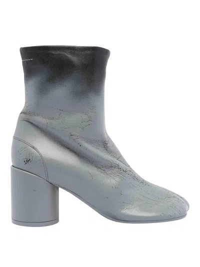 Mm6 Maison Margiela Grey Tabi Booties In Gray