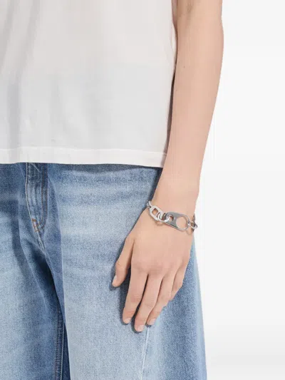 Mm6 Maison Margiela Bottle Cap Chain Bracelet In Metallic