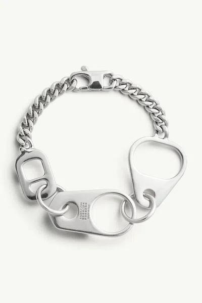 Mm6 Maison Margiela Bottle Cap Chain Bracelet In Metallic