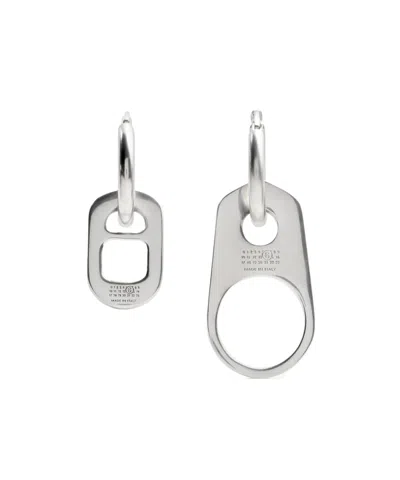 Mm6 Maison Margiela Bottle Cap Drop Earrings In Metallic